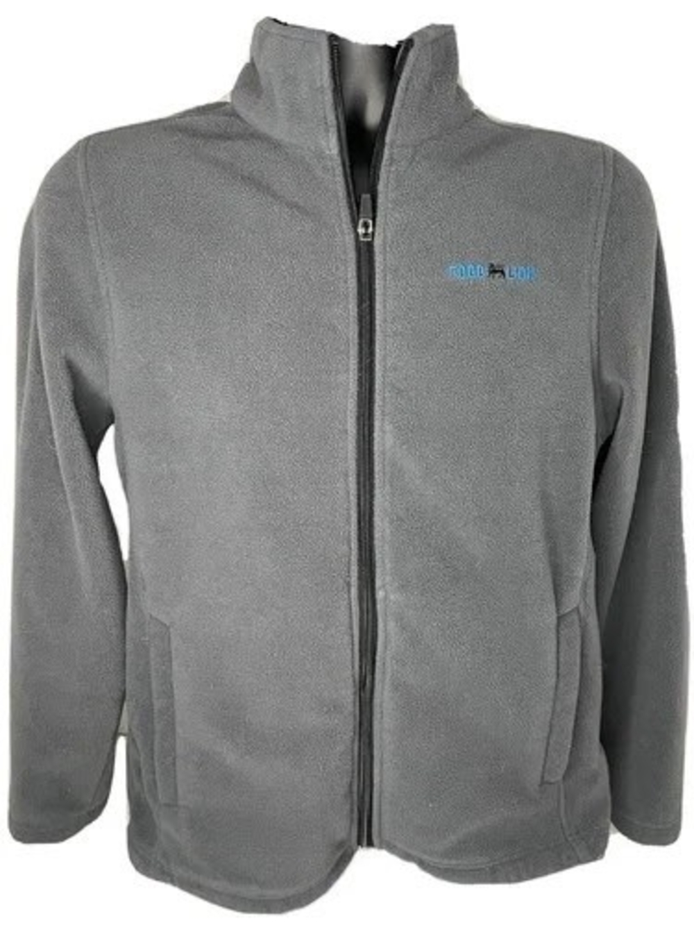 Men's Gray Full-Zip Fleece Jacket - Brand Unspecified